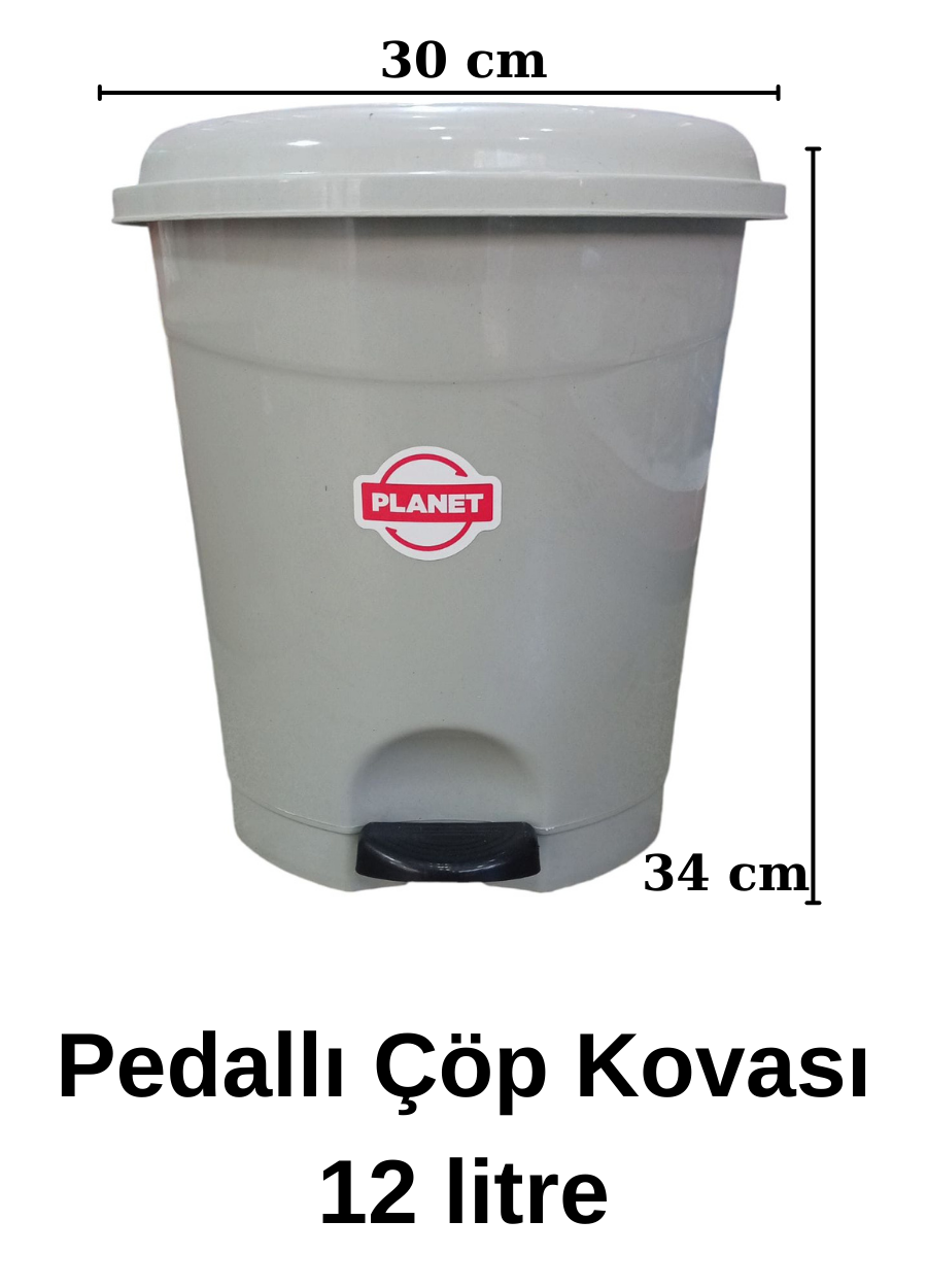 12%20Litre%20Pedallı%20Çöp%20Kovası