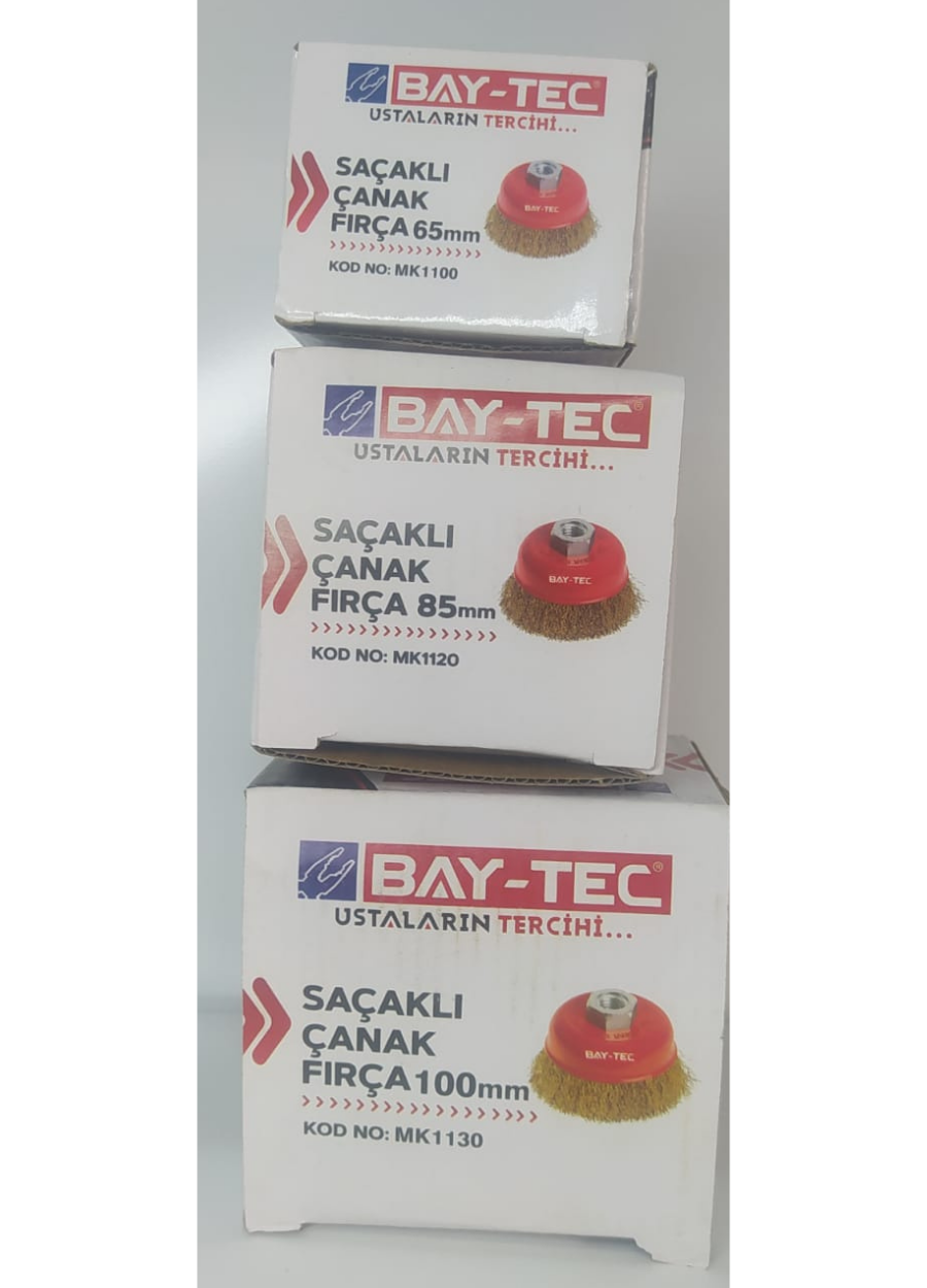 BAYTEC%20Saçaklı%20Çanak%20Tel%20Fırça%20100%20mm