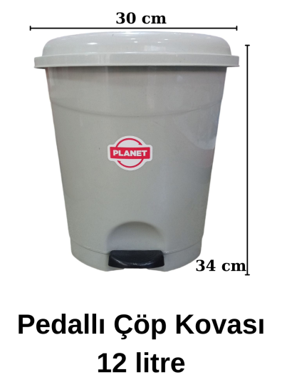 Planet İçinde Kovası Olan Pedallı Çöp Kovası Fiyat