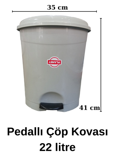 Planet Pedallı Çöp Kovası 22 Litre Kovalı Fiyatı