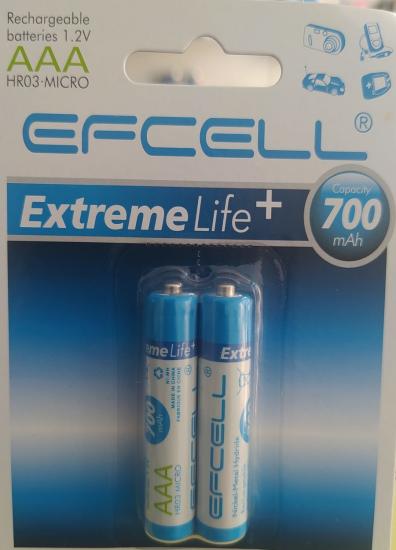 1.2V 700 mAh Şarj Edilebilir Pil AAA